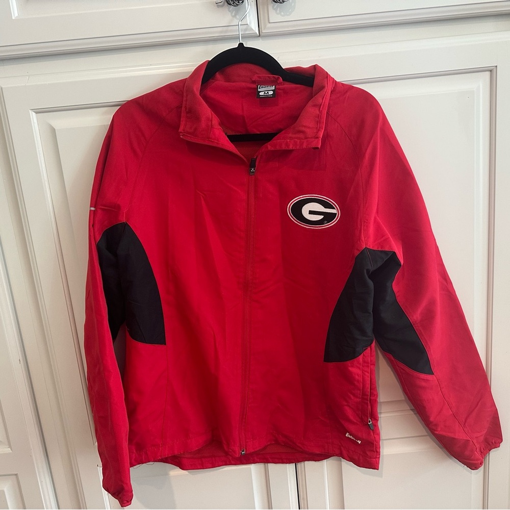 Eastbay adult Med. Red and Black Georgia Jacket